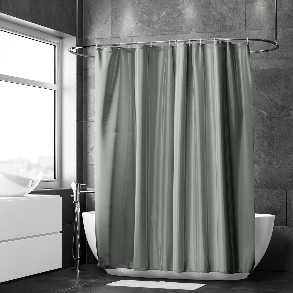 Loti Living Douchegordijn Anti Schimmel - Grijs - 120x200 cm