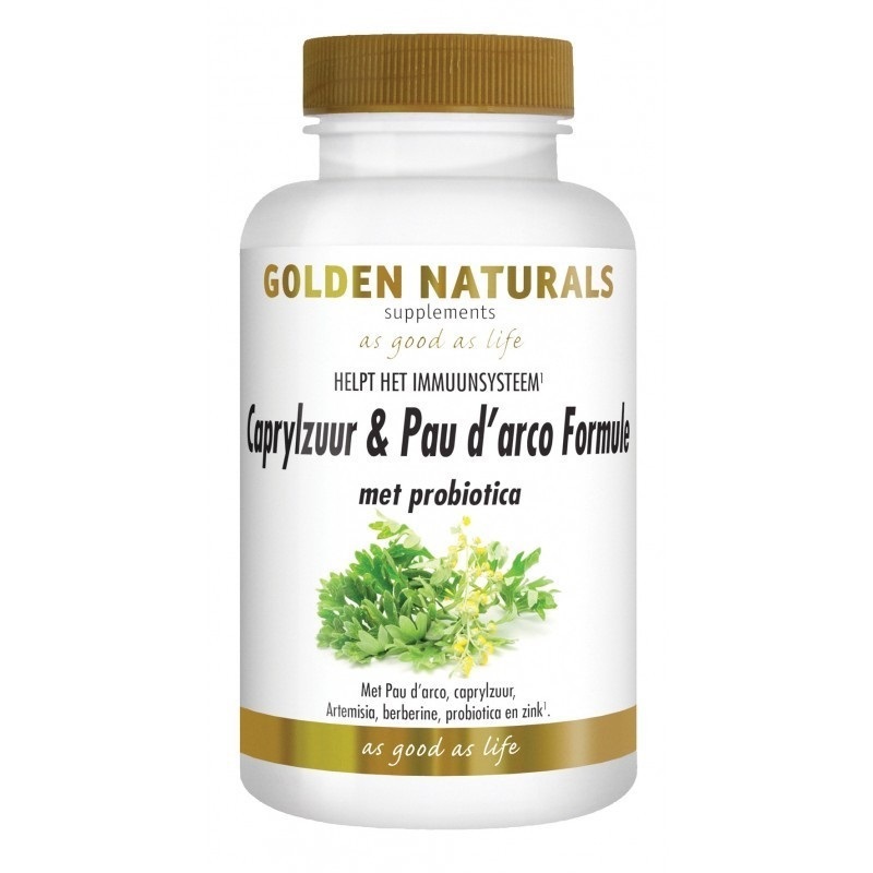 Golden Naturals Caprylzuur pau d arco formula 60 VC