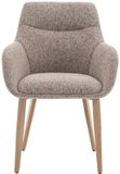 DÉJA Living Eetkamerstoel Noé - Taupe/Naturel - Set van 2