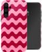 Selencia Étui - Convient pour Samsung Galaxy A55 (5G) - Cover arrière - Wave Vibes Lipstick