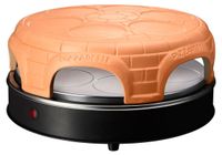 Merkloos Pizzarette Pizza oven Terracotta kleikap Mini-pizza 6 personen Voor raclette en fondue alternatief