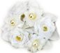 Décoration de bougie de communion, avec fleurs artificielles blanches, 14 cm