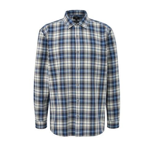 Q/S by s.Oliver geruit regular fit overhemd blauw