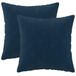 vidaXL - Kussensloop - 2 - pcs - HEERLEN - Blauw - 45 - x - 45 - cm - Microfiber - Fleece