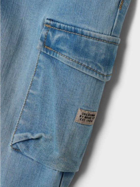 NAME IT NMMBEN BAGGY R CARGO JEANS - Boys - Size 104 - Medium Blue Denim