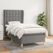Maison Exclusive - Sommier à lattes de lit avec matelas Gris foncé 80x200 cm Tissu