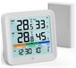 Merkloos Weerstation hygrometer thermometer binnen en buiten - 3,7 inch lcd-scherm - Wit - Draadloze buitensensor - Met achtergrondverlichting