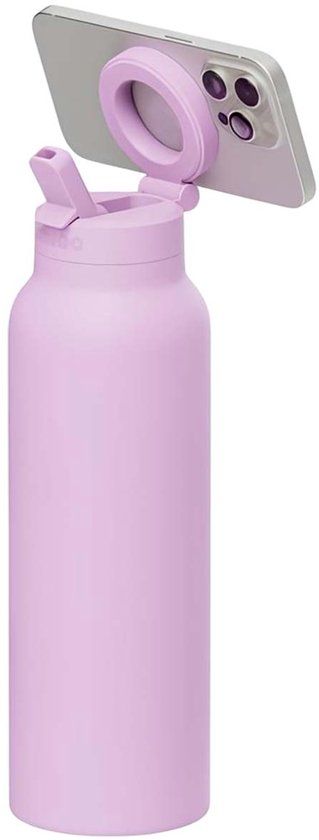 Ringo Drinkfles met Magnetische Houder voor Smartphone Compatibel met MagSafe 710ml, Paars