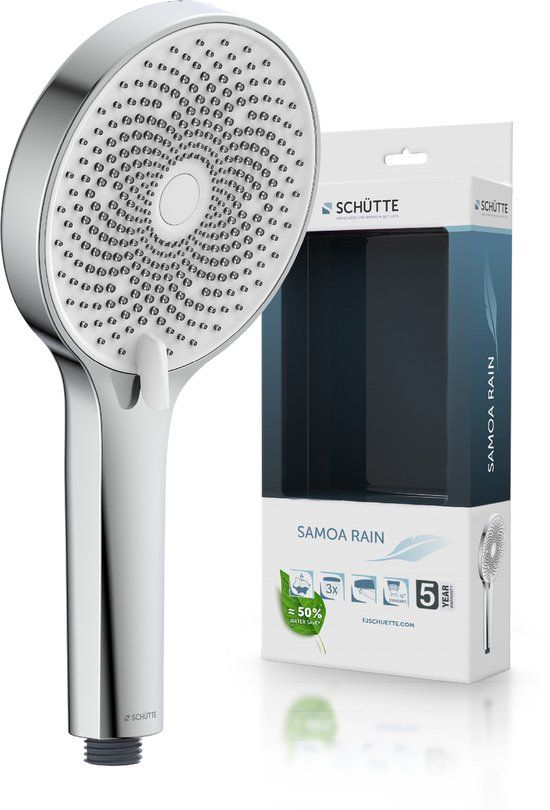 Schütte SAMOA RAIN Handdouche - Rond - Chroom/Wit