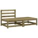 Banc de jardin sans accoudoirs avec repose-pieds en pin
