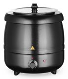 Hendi Soepketel Elektrisch - 8 Liter - Au Bain Marie - Zwart - Ø34x36cm