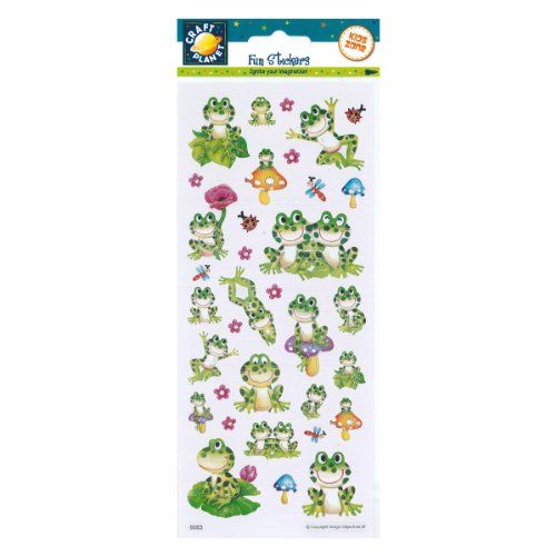 Craft Planet CPT 6561043 Leuke Stickers - Kikkers, Multi