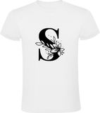 Sol's Letter S Heren T-shirt - Wit - 3XL