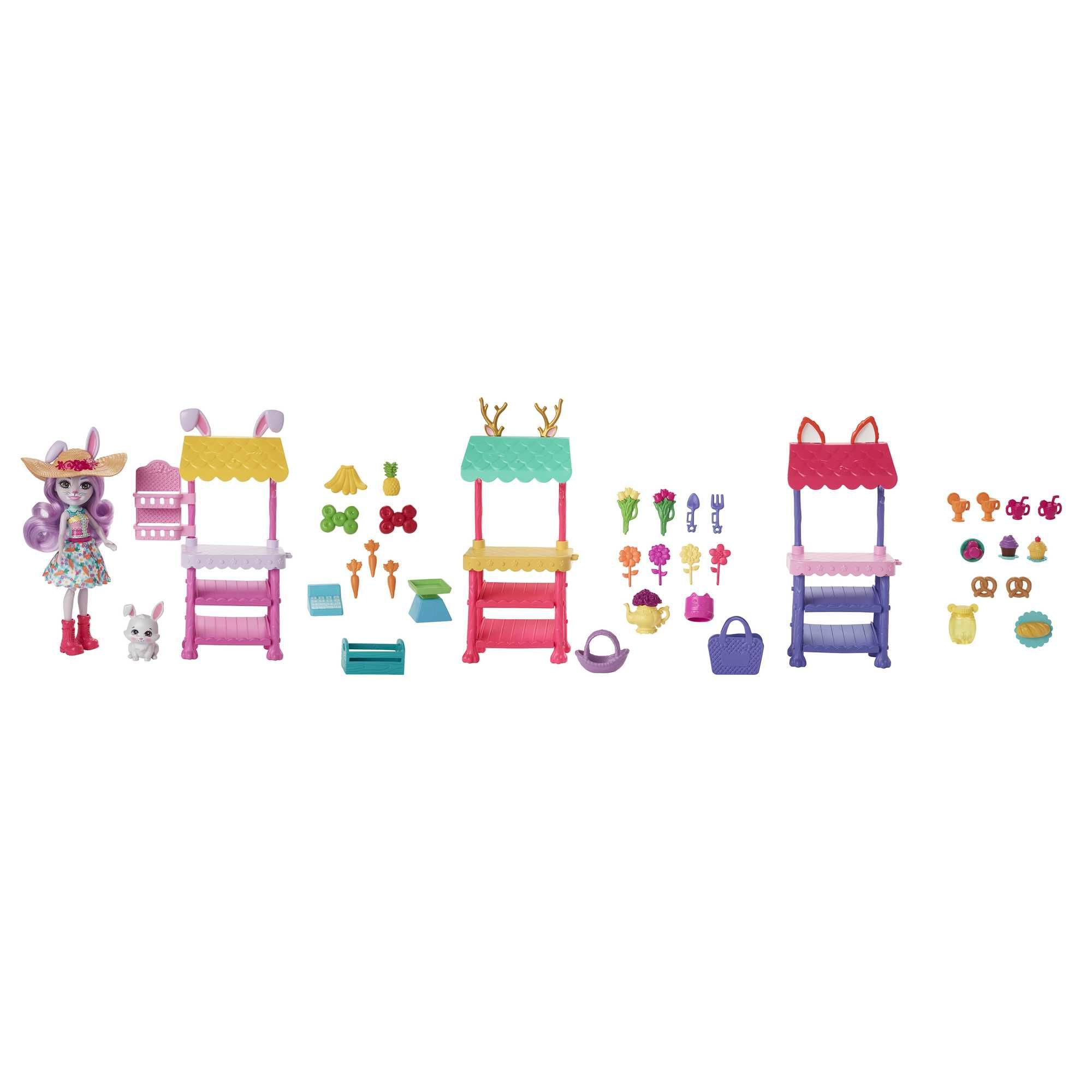 Enchantimals City Tails Bunny Boerenmarkt Speelset - Mini Doll Playset