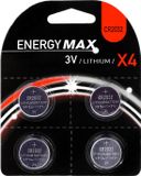 EnergyMax Knoopbatterijen - SET VAN 4 CR2032 KNOOPBATTERIJEN - 3 volt