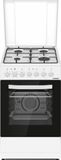 Heinner HFSC-S60LITGC-WH Vrijstaand fornuis Wit Gaskookplaat Elektrische oven