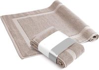 Famanu badmatset, 100% katoen - 1.000 g/m² - zandkleur - 50 x 80 cm - 2 stuks