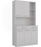 Vicco Raul Keukenbuffet – 100.1 x 188.5 cm met 5 deuren & 2 laden Wit