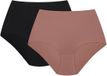 Henderson culotte pour femme Bump 2-pack taille haute noir et mauve XXL
