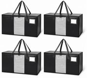 Relaxdays Verhuistas - 4 stuks - 100 l - zwart