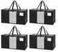 Relaxdays Verhuistas - 4 stuks - 100 l - zwart