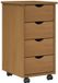 vidaXL Rollende kast 34 x 39 x 65,5 cm Massief Vurenhout Honingbruin