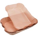 Nerthus FIH 1445 rechthoekige airfryer papieren bakjes 22x14 cm antiaanbak hittebestendig