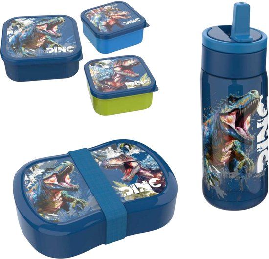 4KidsOnly Danneels Trading Lunch Buddies Lunchset; Fles, Snackbox (3in1), Lunchbox