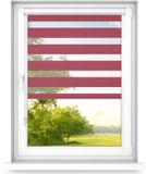 Fart Produkt - Dubbele Rolgordijnen Zonder Boren - Zebra-Rolgordijnen voor Ramen en Deuren - om te Plakken, met Aluminium Cassette, Lichtdoorlatende Stof - Rood, 160x60 cm