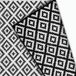 Goliving Tapis d'extérieur Summer Diamond - 183x290CM - Tapis de jardin - Tapis d'extérieur - Tapis de sol - Tapis de jardin - Réversible - Sac de transport inclus - Noir/Blanc