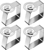 Westmark Tafelkleedclips Spiraal - 4 stuks - Roestvrij staal - Zilver