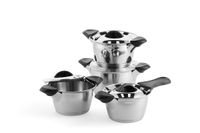 BK Q-linair Pannenset - 4-delig - RVS - Zilver