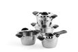 BK Q-linair Pannenset - 4-delig - RVS - Zilver