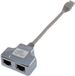 PremiumCord Modulaire RJ45 verdeler 2 poorten 10 / 100Base T