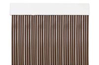 MERCURY TEXTIL Deurgordijn, 210 x 90 cm (bruin + transparante rand P13) | PVC-strips voor buitendeuren