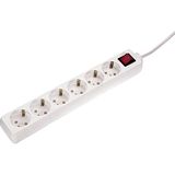 as - Schwabe 11501 6-Weg Stopcontactstrips met Schakelaar, IP20, 230 V/16 A, 1,4 meter Kabel Wit