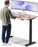 Desktronic HomeOne Zit-sta Bureau Elektrisch In Hoogte Verstelbaar, 140x70 cm Zwart/Roze