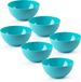 Plasticforte kommetjes/schaaltjes - 6x - dessert/ontbijt - kunststof - D17 x H8 cm - blauw