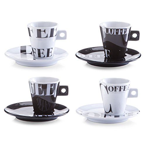 ZELLER PRESENT SCHÖNER LEBEN. PRAKTISCH WOHNEN. Zeller 26540 espressoset, 8-delig, koffiestijl, porselein