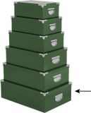 5five Opbergdoos/box - Groen - Karton - L48 x B33.5 x H16 cm