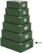 5five Opbergdoos/box - Groen - Karton - L48 x B33.5 x H16 cm