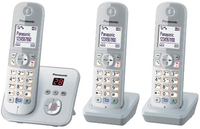 Panasonic KX-TG6823 - DECT Phone - Trio - Silver/White