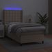 Maison Exclusive - Lit boxspring avec matelas et éclairage LED, couleur cappuccino, 100x200 cm, similicuir