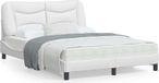 Maison Exclusive - Cadre de lit avec éclairage LED, sans matelas, modèle "Hvar", blanc, 140x200 cm