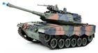 RC tank Leopard - 1:18 - 2,4 GHz avec fonction de tir - Camouflage militaire vert
