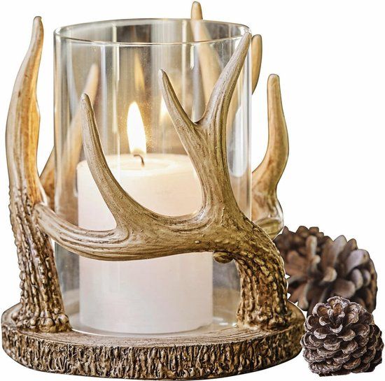 Loberon Windlicht Inglewood bruin/helder