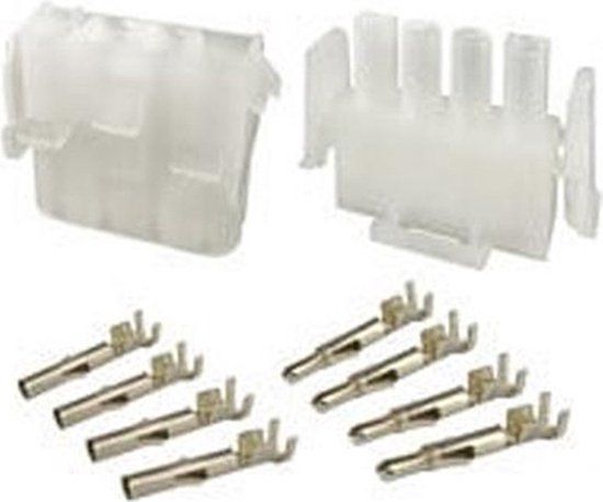 Stekkerverbinders - 4-polig - Wit - 1 stuk(s)