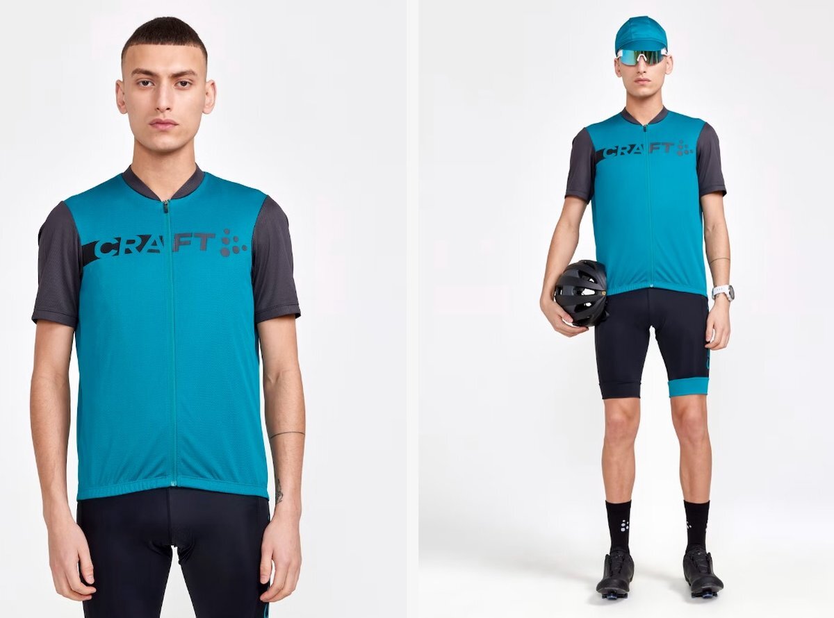 Craft - CORE Endur Logo Jersey M - Fietsjersey - Deep Lake - Heren - Maat M