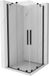 Mexen Velar Duo douchecabine 90 x 90 cm, transparant, noir