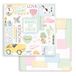STAMPERIA INTL, KFT SBB854 Scrapbooking Double Face Sheet-Daydream Yellow Car, White, OSFA, 7